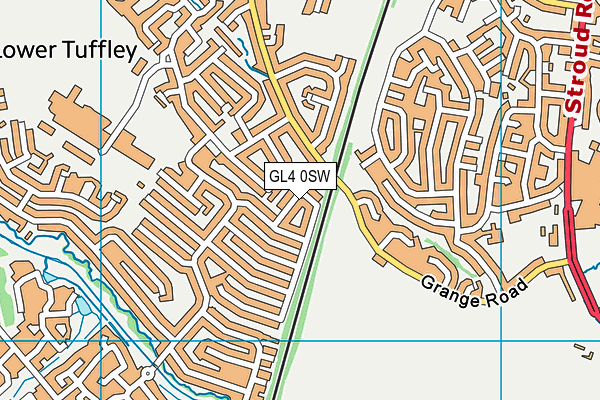 GL4 0SW map - OS VectorMap District (Ordnance Survey)