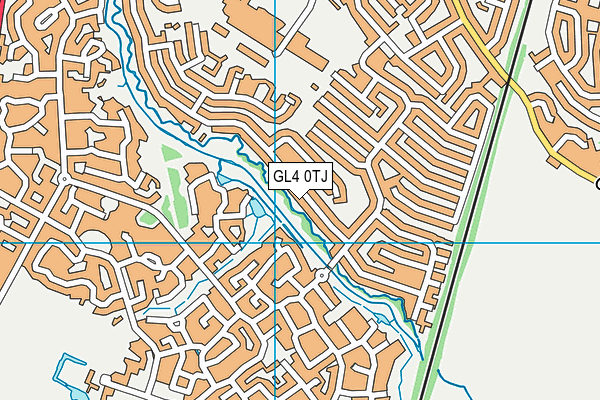 GL4 0TJ map - OS VectorMap District (Ordnance Survey)