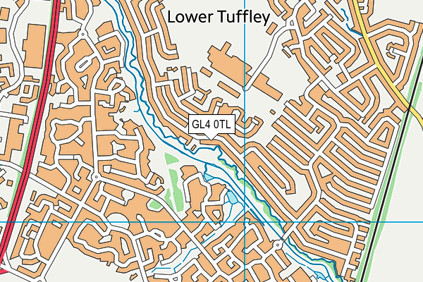 GL4 0TL map - OS VectorMap District (Ordnance Survey)