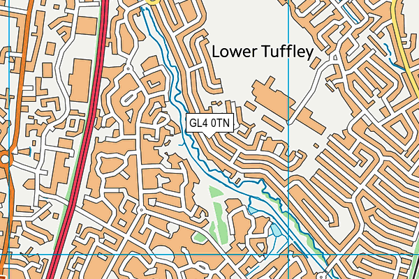 GL4 0TN map - OS VectorMap District (Ordnance Survey)