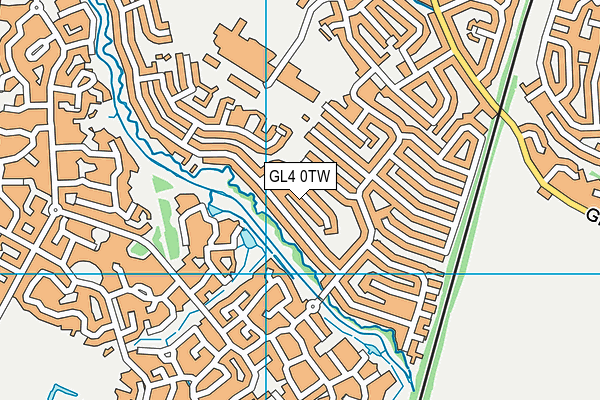 GL4 0TW map - OS VectorMap District (Ordnance Survey)