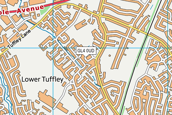 GL4 0UD map - OS VectorMap District (Ordnance Survey)