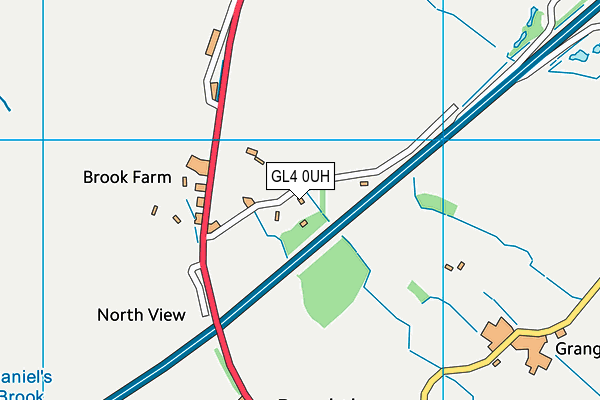 GL4 0UH map - OS VectorMap District (Ordnance Survey)