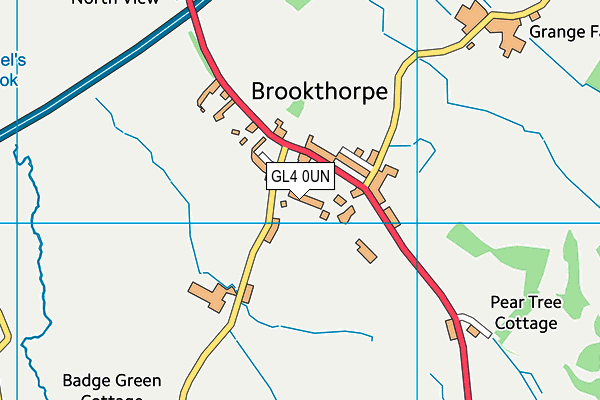 Brookthorpe Hall School map (GL4 0UN) - OS VectorMap District (Ordnance Survey)