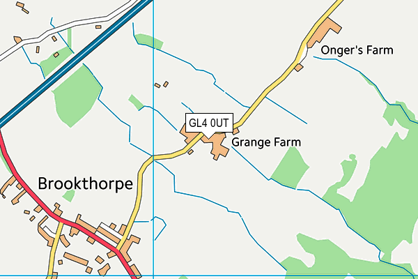 GL4 0UT map - OS VectorMap District (Ordnance Survey)