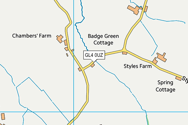 GL4 0UZ map - OS VectorMap District (Ordnance Survey)