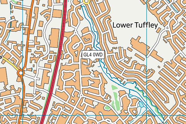 GL4 0WD map - OS VectorMap District (Ordnance Survey)