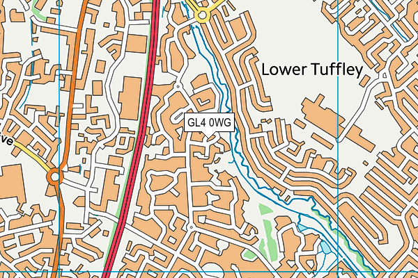 GL4 0WG map - OS VectorMap District (Ordnance Survey)