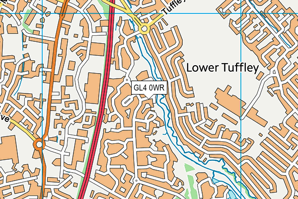 GL4 0WR map - OS VectorMap District (Ordnance Survey)