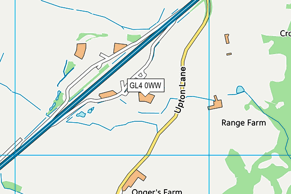 GL4 0WW map - OS VectorMap District (Ordnance Survey)