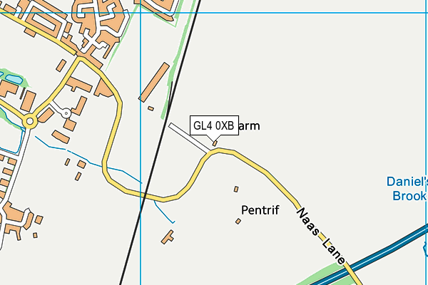 GL4 0XB map - OS VectorMap District (Ordnance Survey)