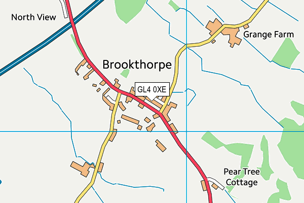 GL4 0XE map - OS VectorMap District (Ordnance Survey)