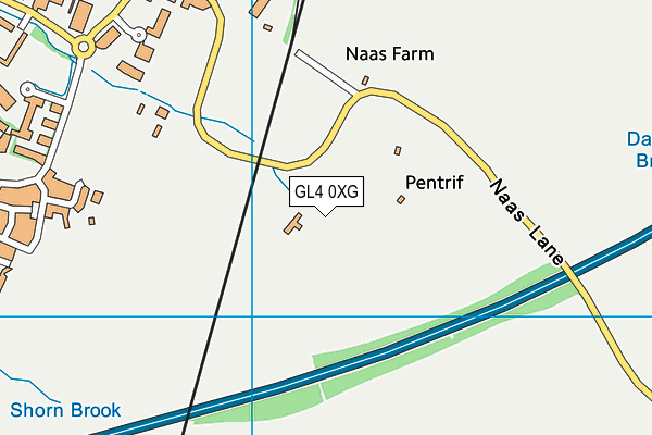 GL4 0XG map - OS VectorMap District (Ordnance Survey)