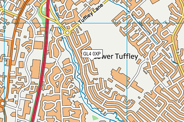 GL4 0XP map - OS VectorMap District (Ordnance Survey)