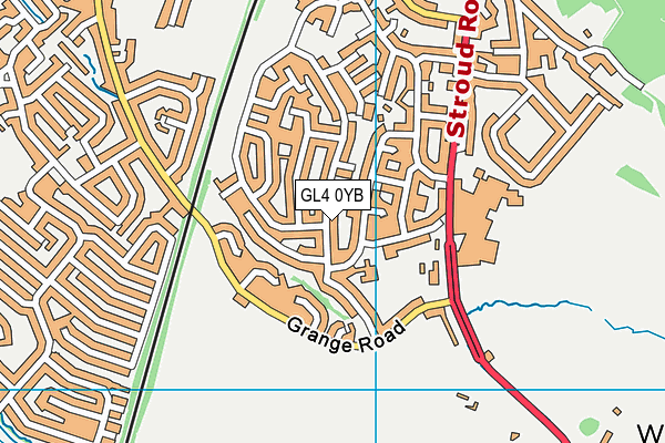 GL4 0YB map - OS VectorMap District (Ordnance Survey)