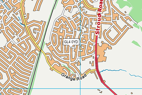 GL4 0YD map - OS VectorMap District (Ordnance Survey)