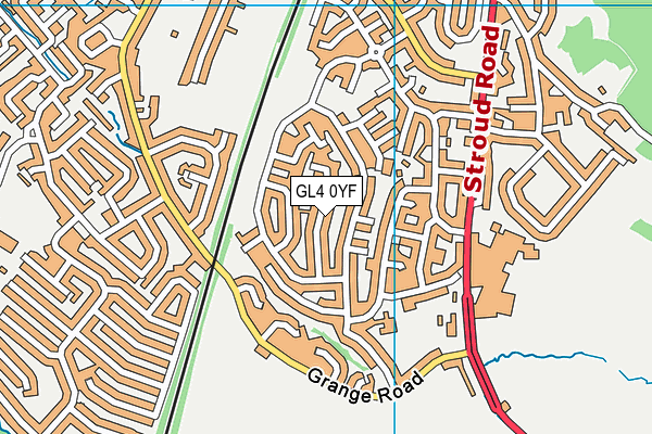 GL4 0YF map - OS VectorMap District (Ordnance Survey)