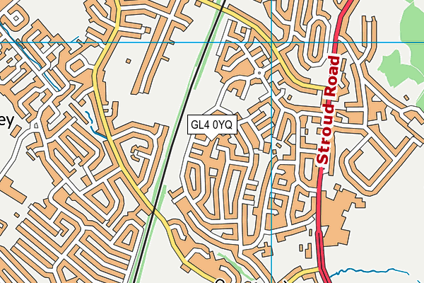 GL4 0YQ map - OS VectorMap District (Ordnance Survey)