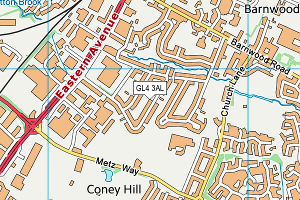 GL4 3AL map - OS VectorMap District (Ordnance Survey)