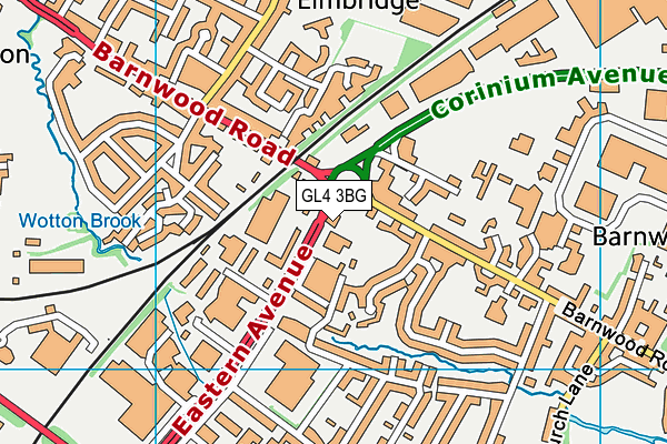 GL4 3BG map - OS VectorMap District (Ordnance Survey)