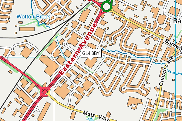 Puregym (Gloucester Retail Park) map (GL4 3BY) - OS VectorMap District (Ordnance Survey)