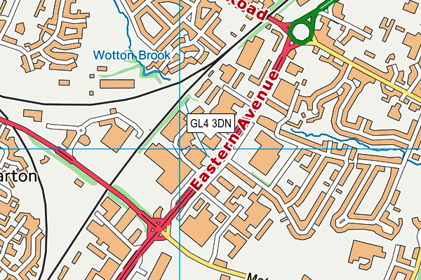 GL4 3DN map - OS VectorMap District (Ordnance Survey)