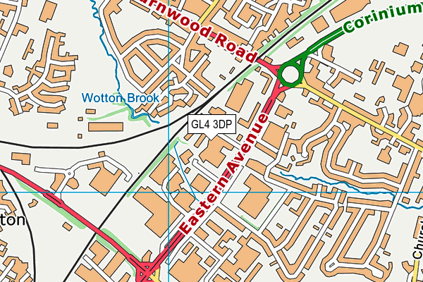 GL4 3DP map - OS VectorMap District (Ordnance Survey)