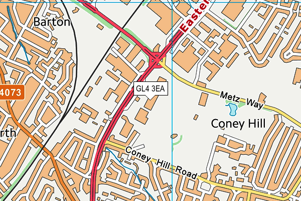 GL4 3EA map - OS VectorMap District (Ordnance Survey)