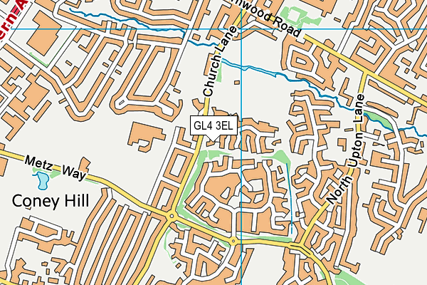 GL4 3EL map - OS VectorMap District (Ordnance Survey)