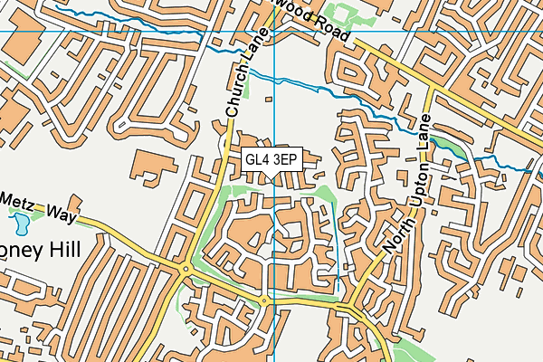 GL4 3EP map - OS VectorMap District (Ordnance Survey)