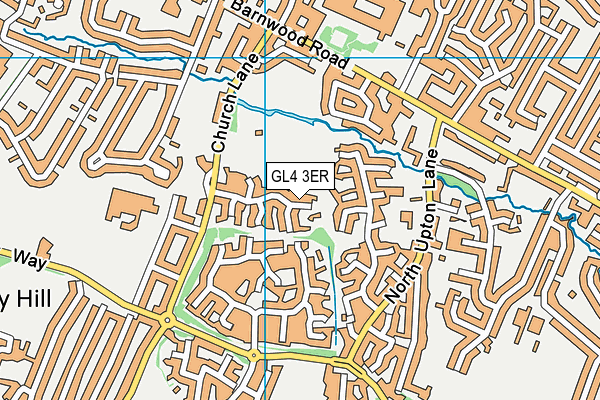 GL4 3ER map - OS VectorMap District (Ordnance Survey)