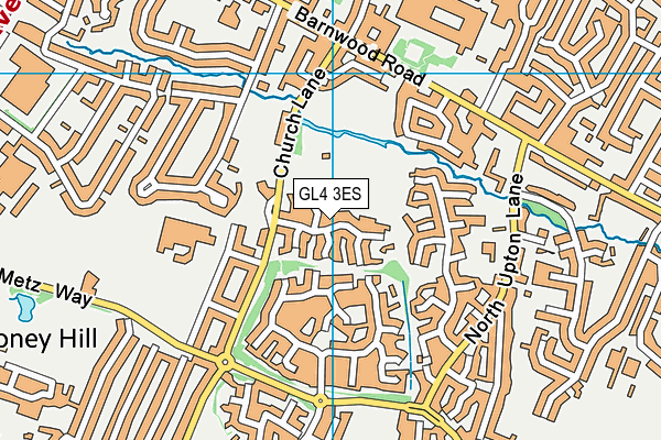 GL4 3ES map - OS VectorMap District (Ordnance Survey)