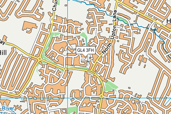 GL4 3FH map - OS VectorMap District (Ordnance Survey)