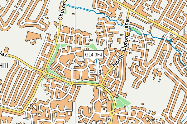 GL4 3FJ map - OS VectorMap District (Ordnance Survey)