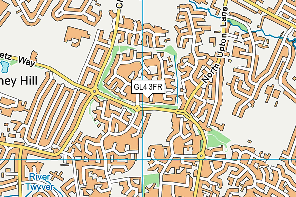 GL4 3FR map - OS VectorMap District (Ordnance Survey)