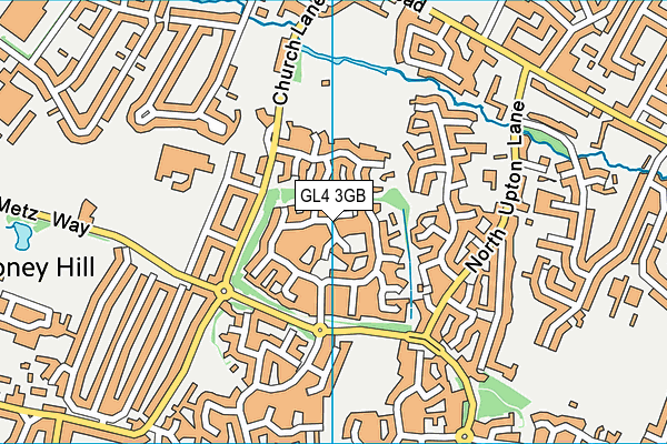 GL4 3GB map - OS VectorMap District (Ordnance Survey)