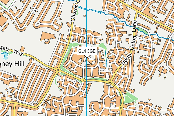 GL4 3GE map - OS VectorMap District (Ordnance Survey)