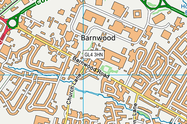 GL4 3HN map - OS VectorMap District (Ordnance Survey)