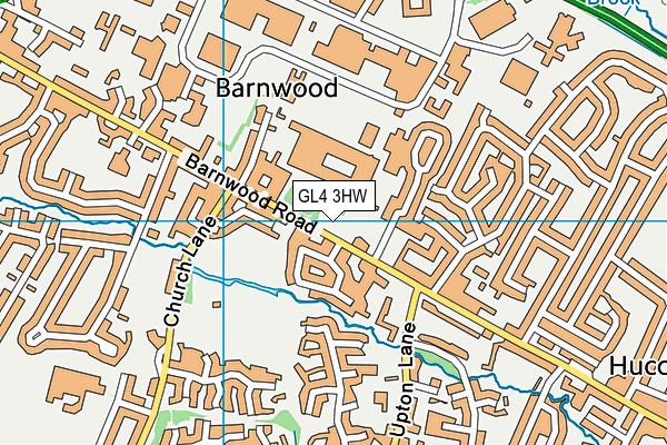 GL4 3HW map - OS VectorMap District (Ordnance Survey)