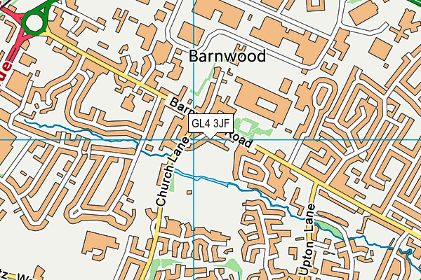 GL4 3JF map - OS VectorMap District (Ordnance Survey)