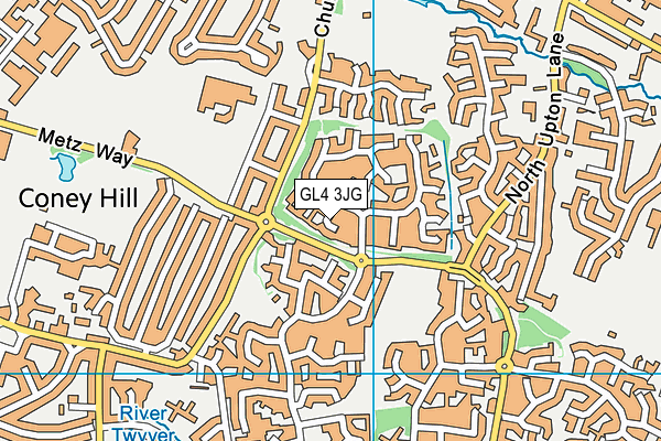 GL4 3JG map - OS VectorMap District (Ordnance Survey)