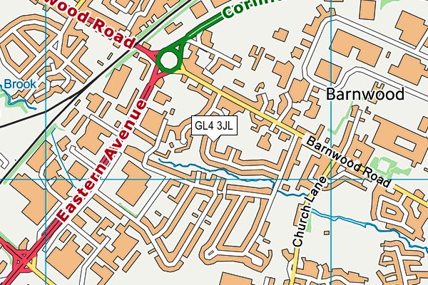 GL4 3JL map - OS VectorMap District (Ordnance Survey)