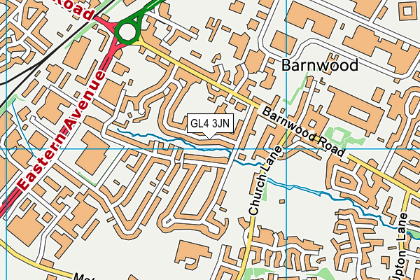 GL4 3JN map - OS VectorMap District (Ordnance Survey)