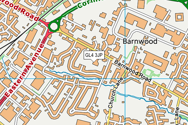 Barnwood Church of England Primary School map (GL4 3JP) - OS VectorMap District (Ordnance Survey)