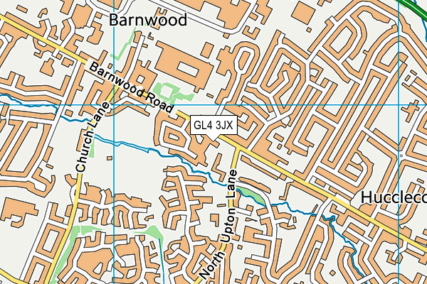 GL4 3JX map - OS VectorMap District (Ordnance Survey)