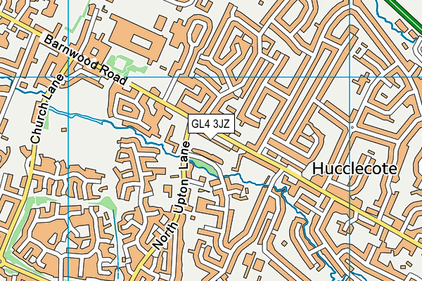 GL4 3JZ map - OS VectorMap District (Ordnance Survey)