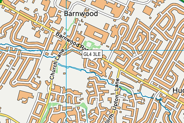 GL4 3LE map - OS VectorMap District (Ordnance Survey)