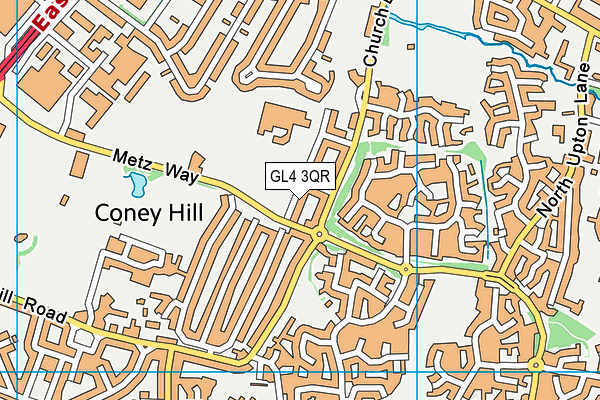 GL4 3QR map - OS VectorMap District (Ordnance Survey)