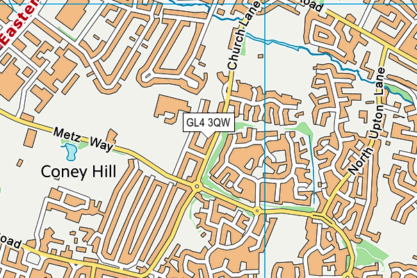 GL4 3QW map - OS VectorMap District (Ordnance Survey)