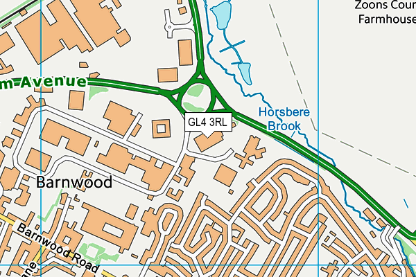 GL4 3RL map - OS VectorMap District (Ordnance Survey)